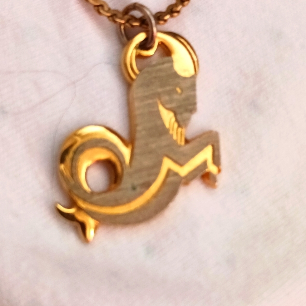 NOT SOLD- Capricorn necklace gold